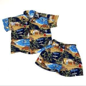 RJC HAWAII - Infant Toddler Boy Hawaiian Shirt and Short 2-Piece Set